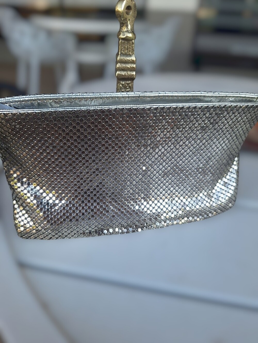 Whiting And Davis Silver Evening Mesh Clutch - Women Bags Vintage